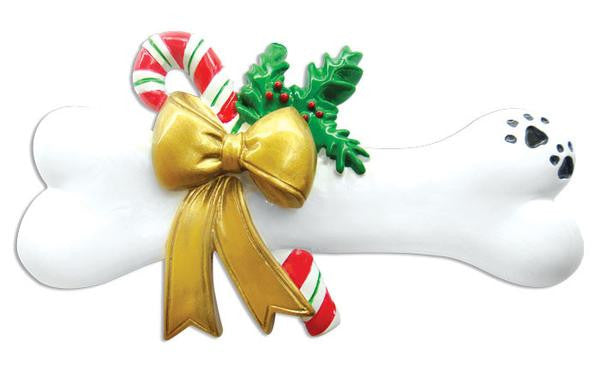 Dog Bone with Holly Ornament
