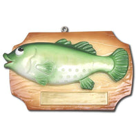 Fish Bass on Plaque Ornament