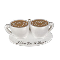 Couple I Love U Latte Ornaments