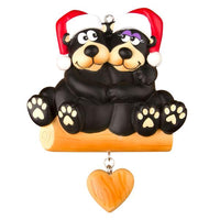 Black Bear Family - Couple  Ornament