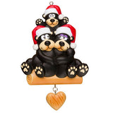 Black Bear Family Ornament