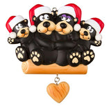 Black Bear Family Ornament