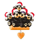 Black Bear Family Ornament