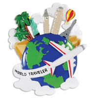 World Traveler Globe Ornament