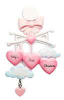 Baby Mobile (Pink) Personalized Christmas Ornament