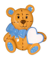 Teddy Bear (Blue) Personalized Christmas Ornament
