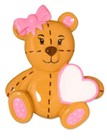 Teddy Bear (Pink) Personalized Christmas Ornament
