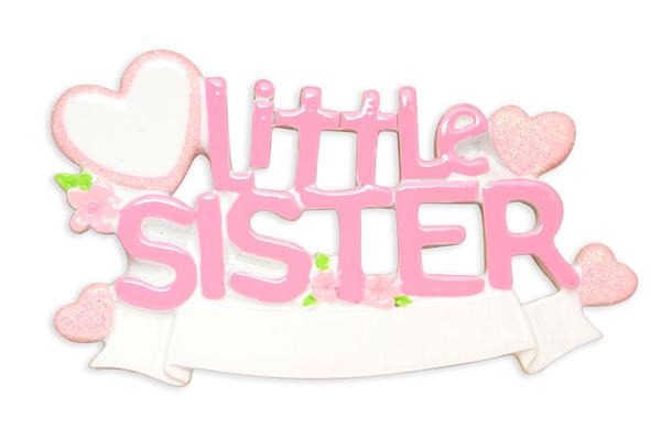 Lil Sister Personalized Christmas Ornament