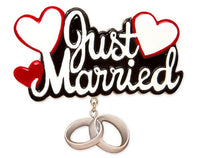 Just Married! Personalized Christmas Ornament