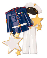 Marine Uniform Personalized Christmas Ornament