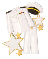 Naval Uniform Personalized Christmas Ornament