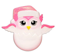 Baby Chick (Pink) Personalized Christmas Ornament