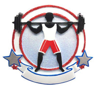 Weight Lifter Personalized Christmas Ornament