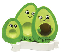 Avocado Family Expecting w/1 Child Personalized Christmas Ornament