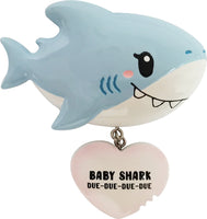 Baby Shark (Pink) Personalized Christmas Ornament