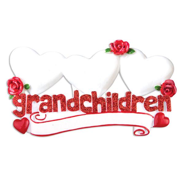 Grandchildren with Hearts Ornament