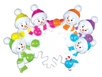 Falling Snowmen Family of Ornament