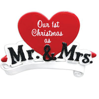 Mr. and Mrs. Personalized Christmas Ornament
