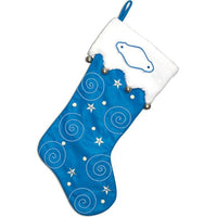 Blue Swirl Christmas Stocking