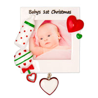 Christmas Baby Frame (Red & Green) Heart