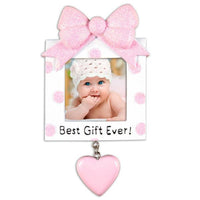 Present Frame Girl Ornament